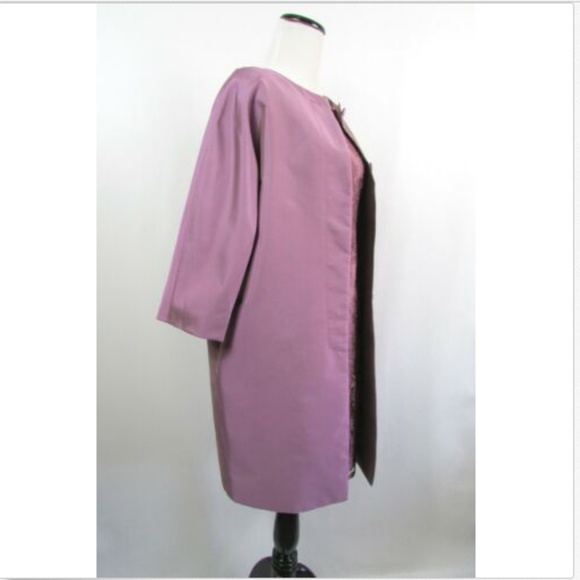 Adrianna Papell Mauve Jacket Lace Dress 2 Piece - Picture 5 of 8